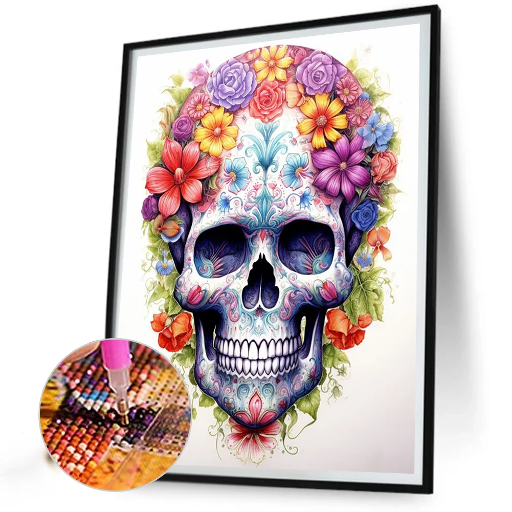 Full Round Diamond Painting 40*50cm - Skull