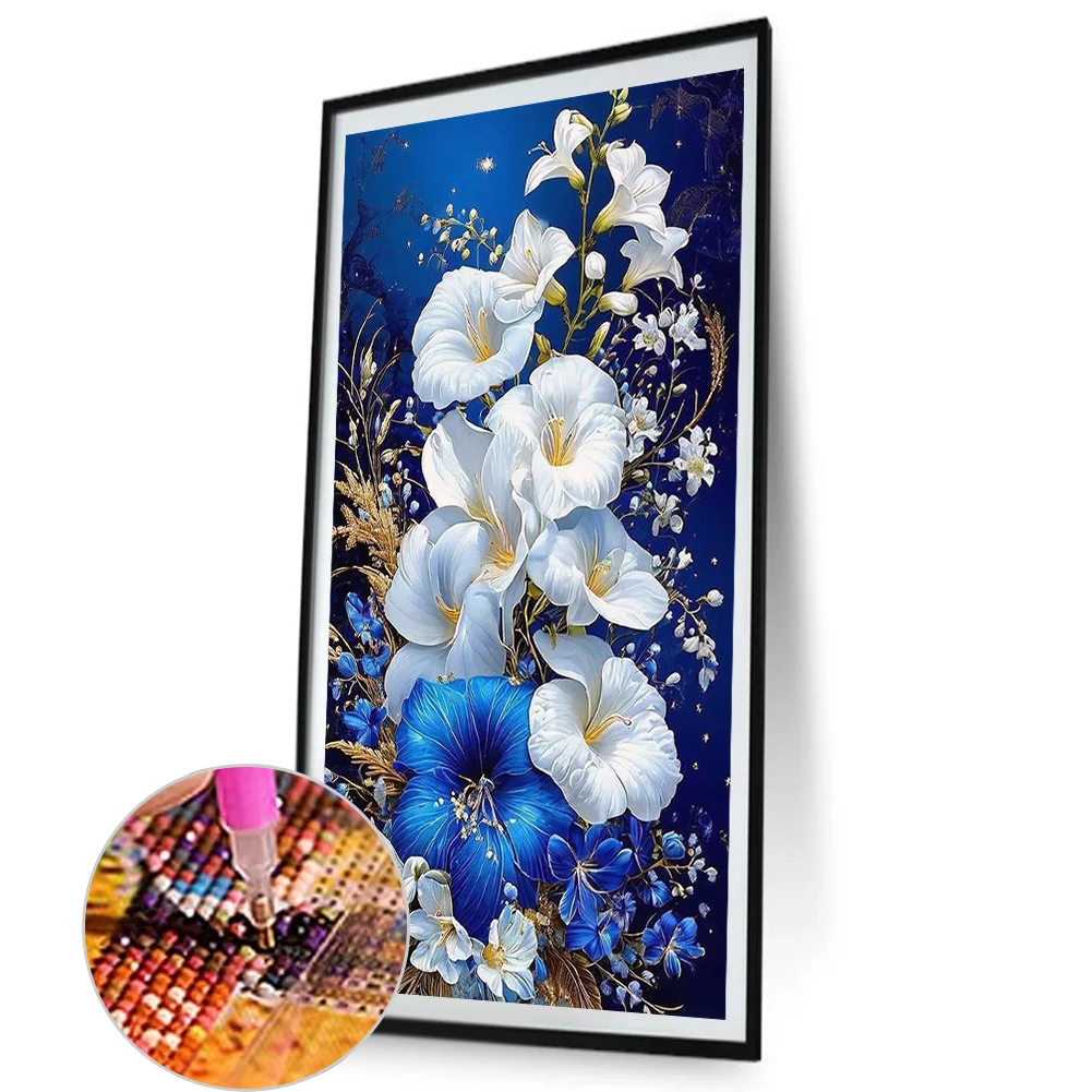 Partial AB Diamond Painting - Full Round Drill - Morning Glory(Canvas|45*75cm)