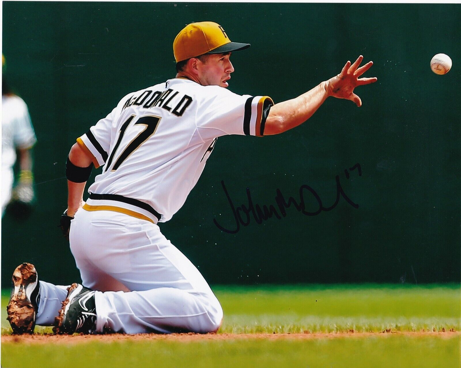 JOHN MCDONALD PITTSBURGH PIRATES ACTION SIGNED 8x10