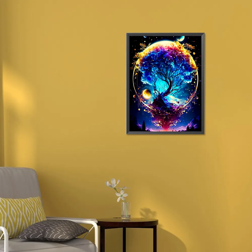 Full Round Diamond Painting 30*40cm - Broken Tree