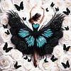 Diamond Painting-DIY Crystal Rhinestone Black Butterfly Girl(Box Packaging)