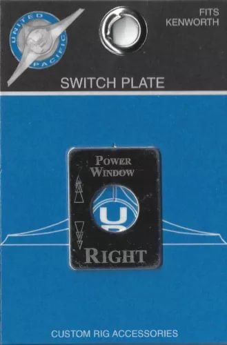 Dronehint UP Switch Plate for Kenworth Window (Power Right) Stainless Steel Etched #48294 Parts