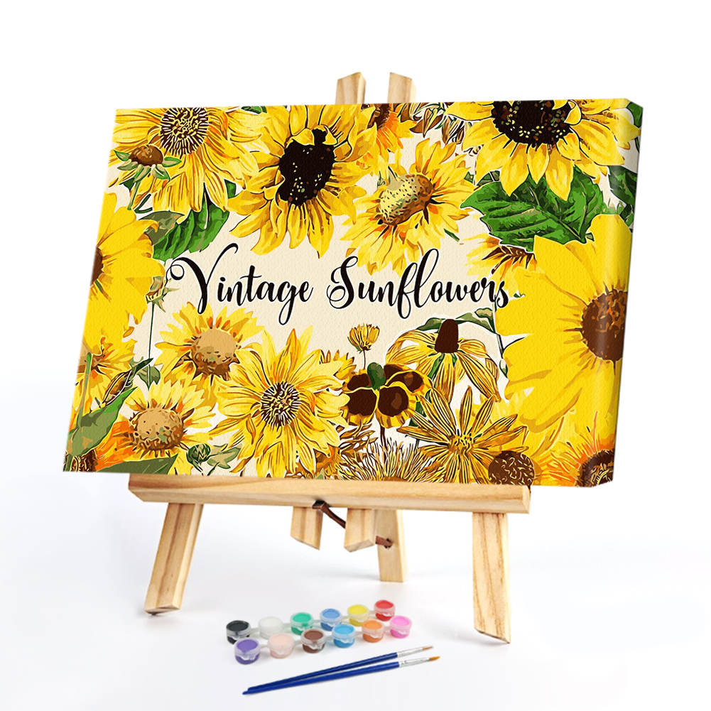 

40*50CM Paint By Numbers-Sunflower, 501 Original