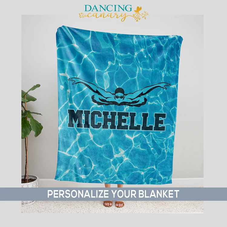 Personalized Swimming Blanket For Comfort & Unique|BKKid304[personalized name blankets][custom name blankets]