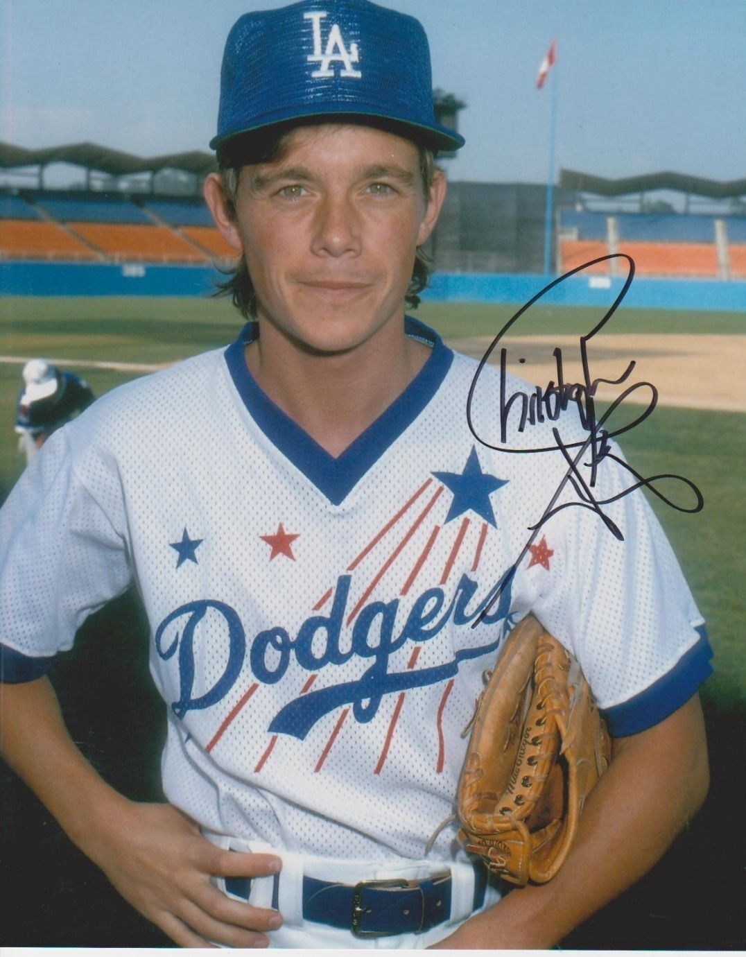 Christopher Atkins Signed Photo Poster painting - The Hollywood Stars - LA Dodgers Baseball G287