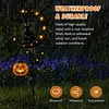 Solar Powered Black Cat & Pumpkin Moon Stake Light Weatherproof Moon Cats LED Stakes Light Auto On/Off Halloween Decorations Solar Lamp for Outdoor Patio Pathway Yard Lawn Decors