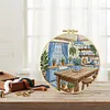 Kitchen Long Stitch DIY Stamped Embroidery Kit with Embroidery Hoop Cross Stitch Kit 30x30cm for Beginners Craft Lovers Gift tapestrymarket
