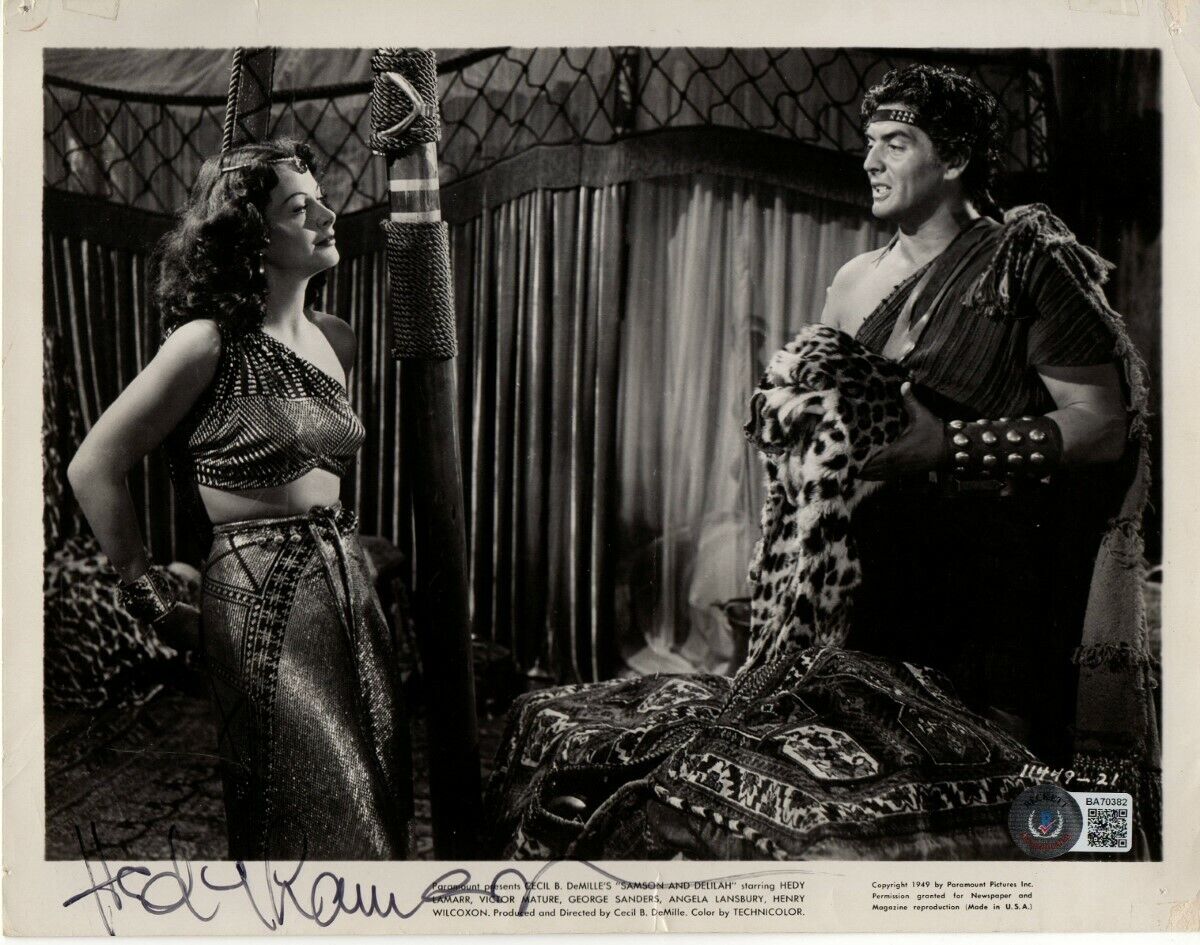 Hedy Lamarr Signed Autographed 8X10 Photo Poster painting Samson and Delilah BAS BA70382