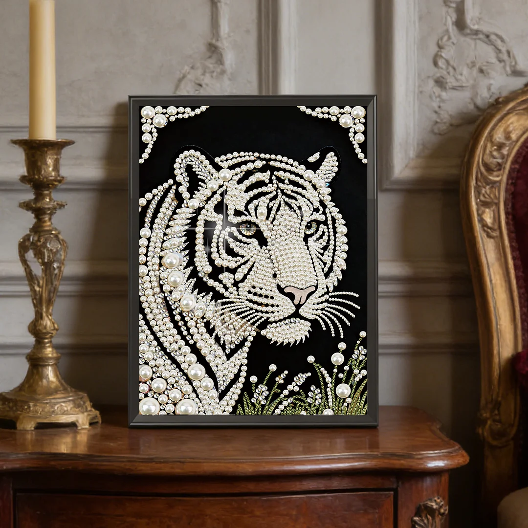 Tiger Special Shaped 5D DIY Partial Drill Diamond Painting Kit Home Art 30x40cm