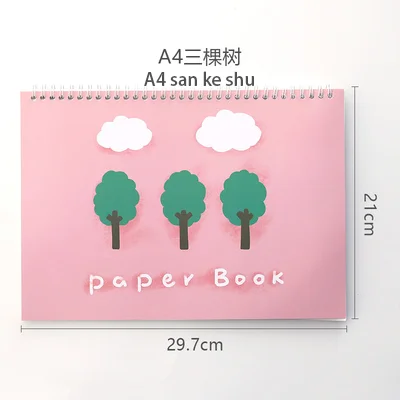 JOURNALSAY A4/A5 Minimalism Coil DIY Cute Double-Sided Design Decorate Journal Paper Book