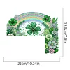 (US Local)Rainbow Clover  Diamond Painting Door Corner Sign DIY Door Frame Decor