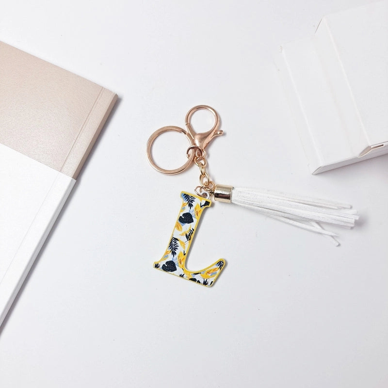 Elegant Streetwear Letter Pu Leather Alloy Women’s Bag Pendant Keychain