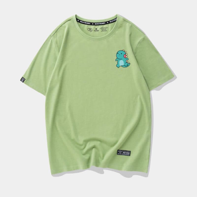 Kawaii Dinosaur Print T-shirt Short Sleeve