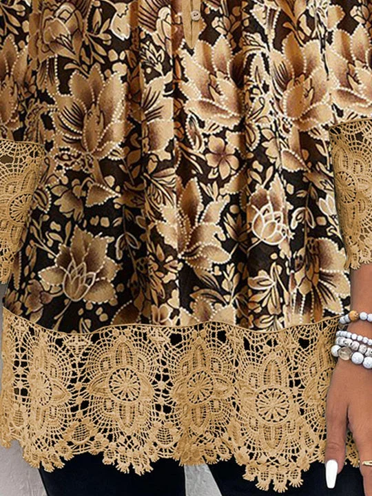 Women Half Sleeve V-neck Solid Color Dress