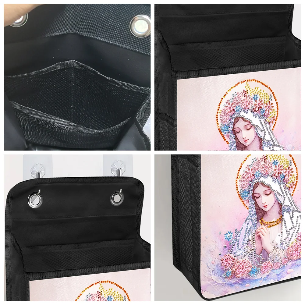 DIY Holy Mother Diamond Painting Storage Bag Diamond Art Sundries Holder Bag