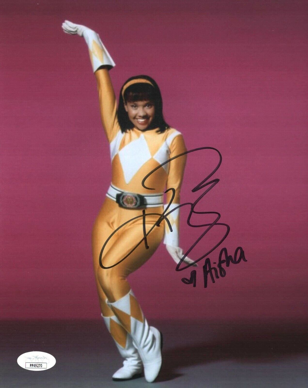 KARAN ASHLEY Signed MIGHTY MORPHIN POWER RANGERS 8x10 Photo Poster painting with JSA COA