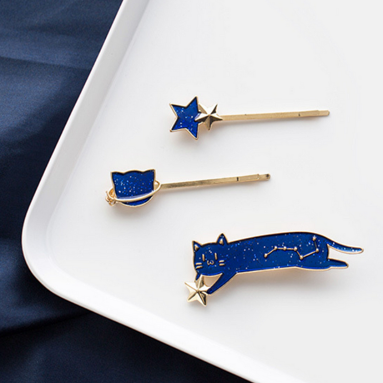 Starry Cat Hairpin Set