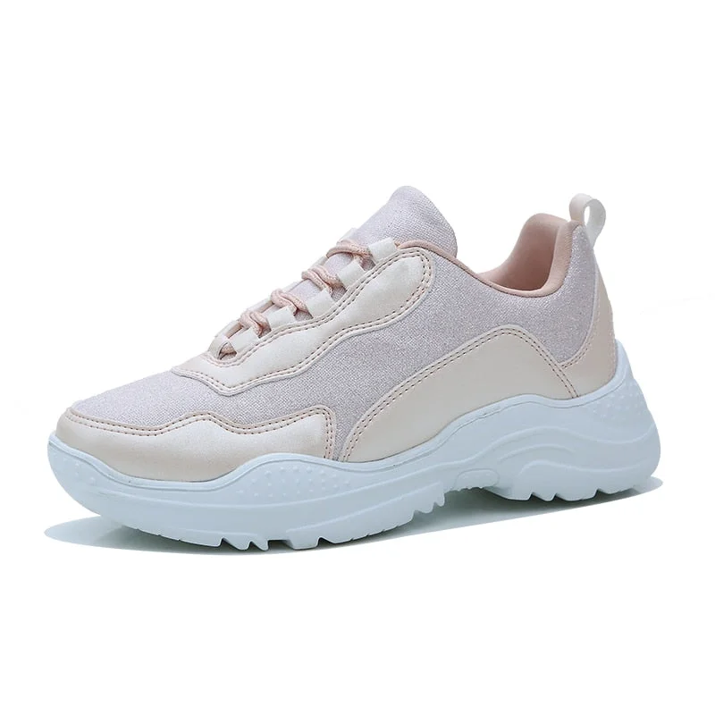 Women Casual Shoes Femme 2020 Spring Autumn Shoes Women Sneakers Flats Fashion Lace-Up platform White Breathable woman Sneakers