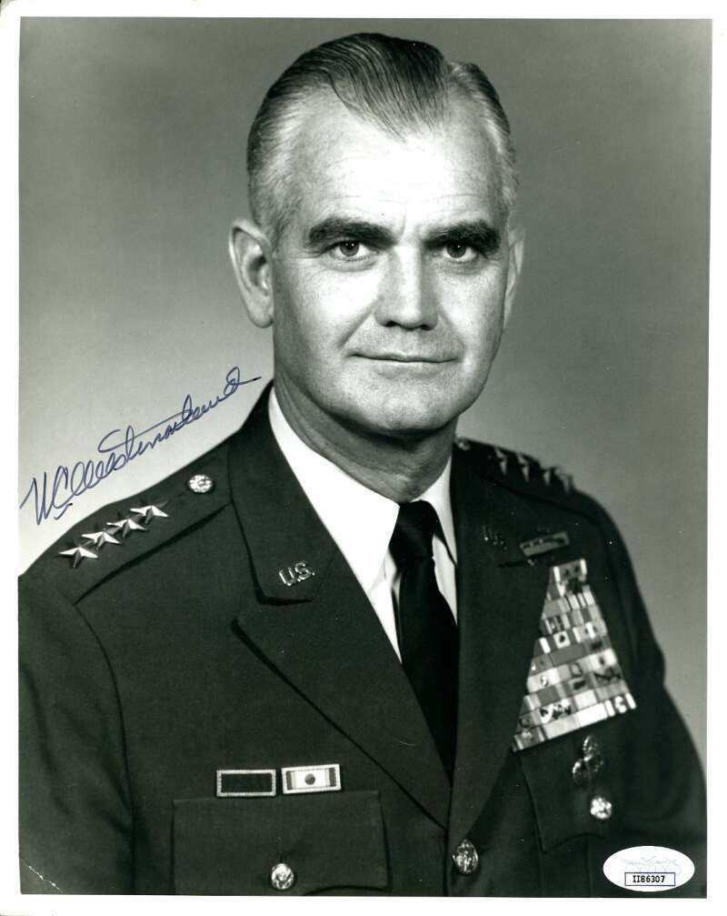 General William Westmoreland JSA Coa Hand Signed 1968 Army 8x10 Photo Poster painting Autograph