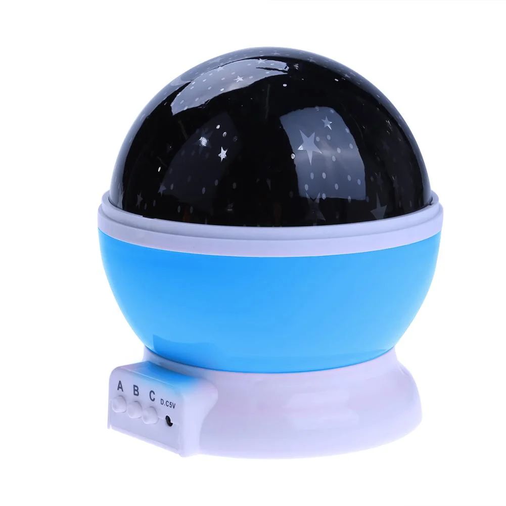 Rotating Projector Starry Night Lamp Projection LED Lights Xmas Gift(Blue)