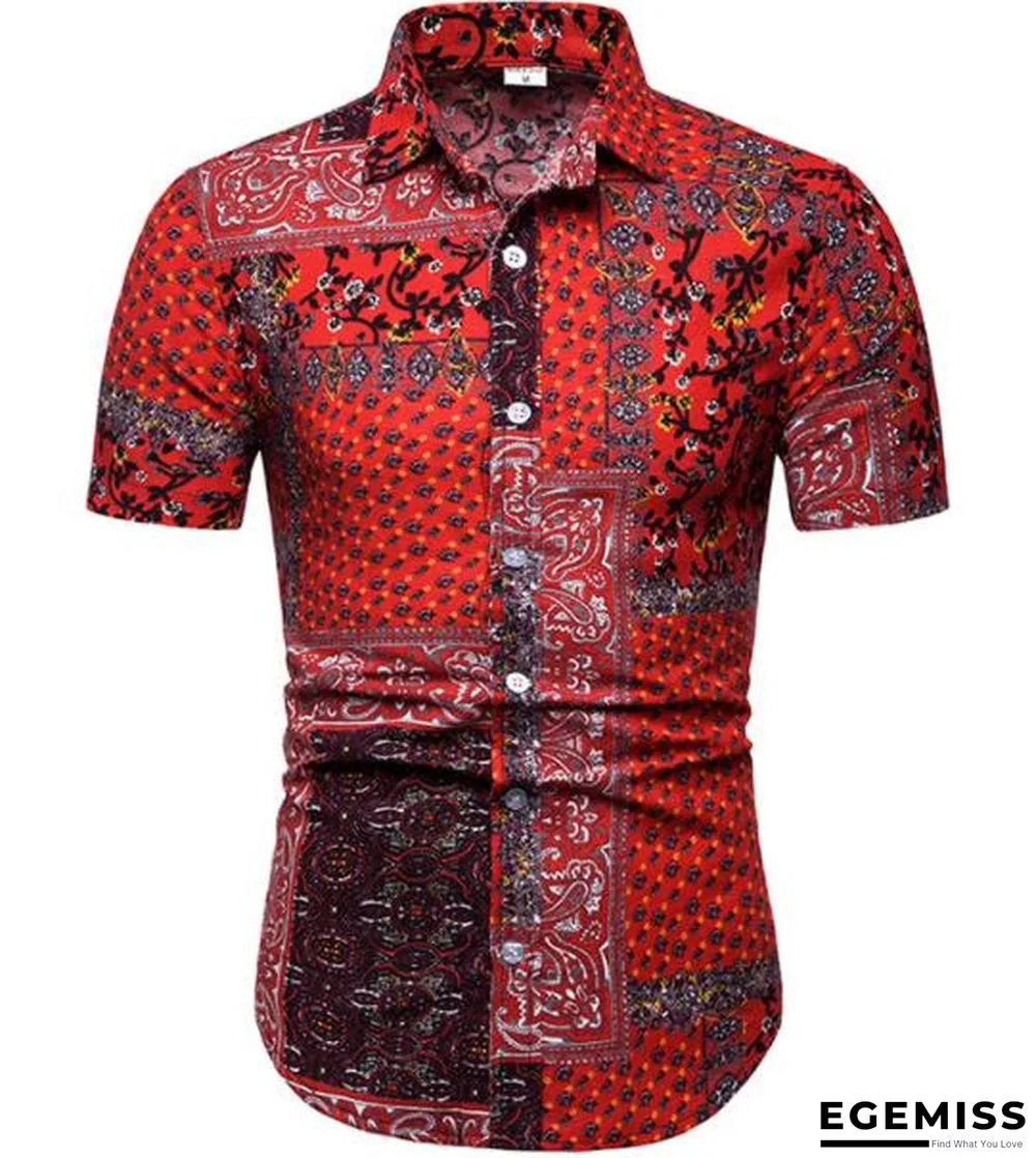 Men Fashion Style Short Sleeve Hawaiian Shirt | EGEMISS