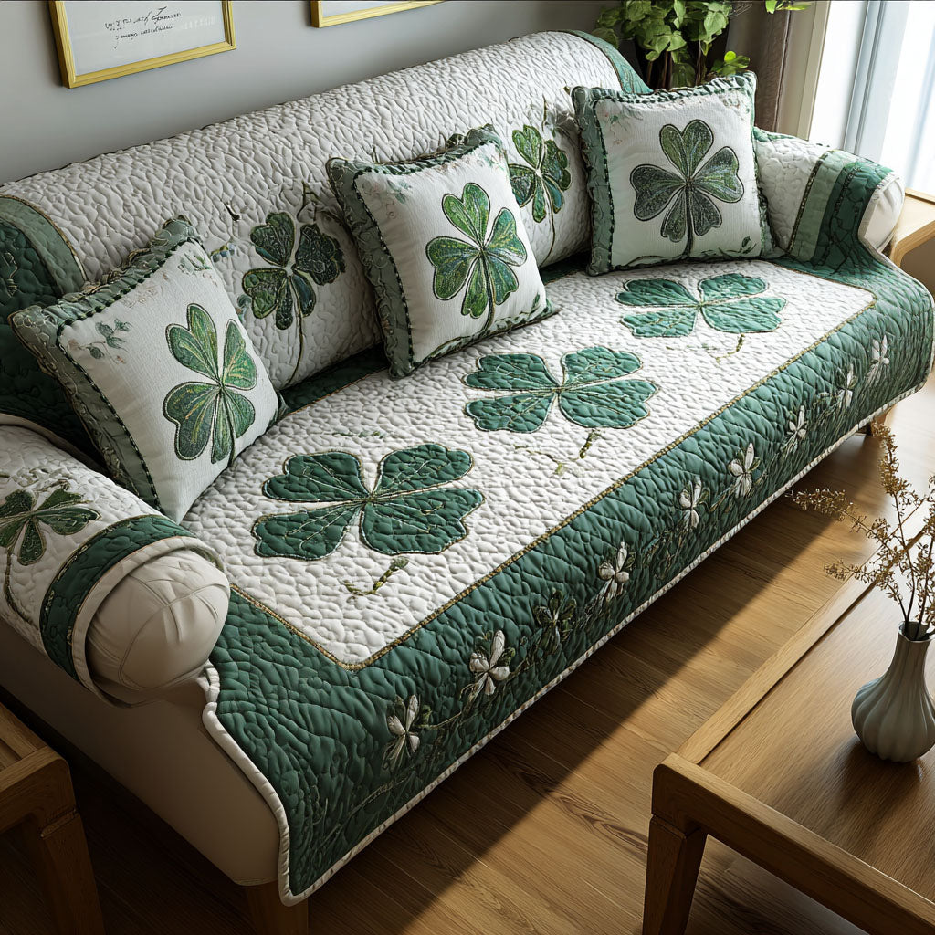 Verdant Touch Quilted Sofa Cover NCU0PT11230 everthome