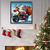 Diamond Painting-DIY Full Round Drill Motorcycle Santa(40*40CM）