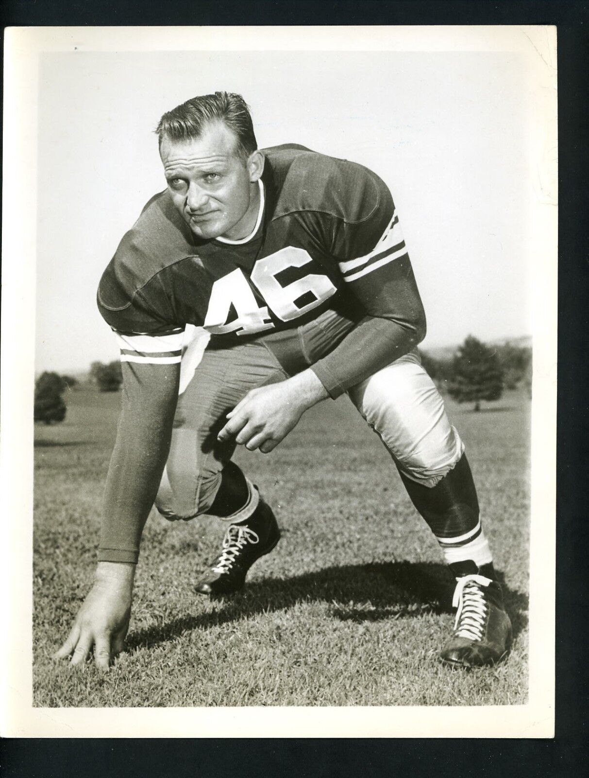 Tim Spruill circa 1949 Press Original Photo Poster painting with Baltimore Colts team stamp