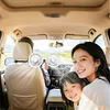 Rechargeable Dual Head Car Fan 3 Speeds 360 Degree Rotatable Vehicle Rear Headrest Fan for Universal Cars SUV Sedan Trucks