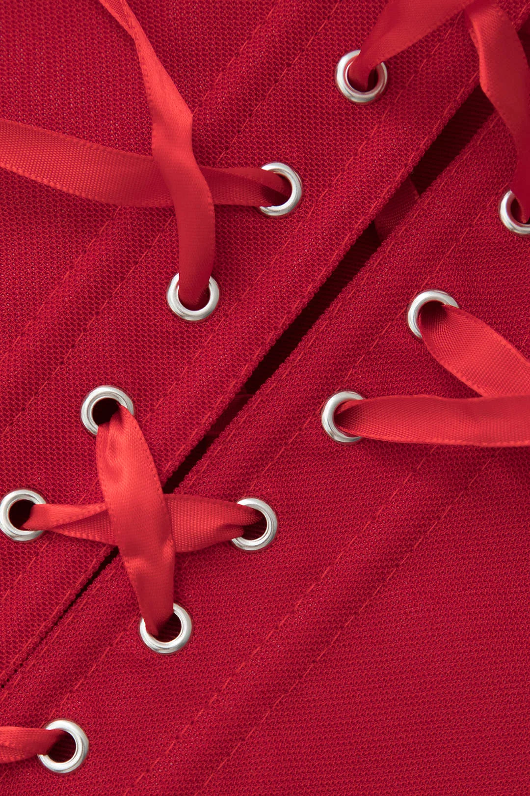 Brownm V Hem Tie Back Corset Top