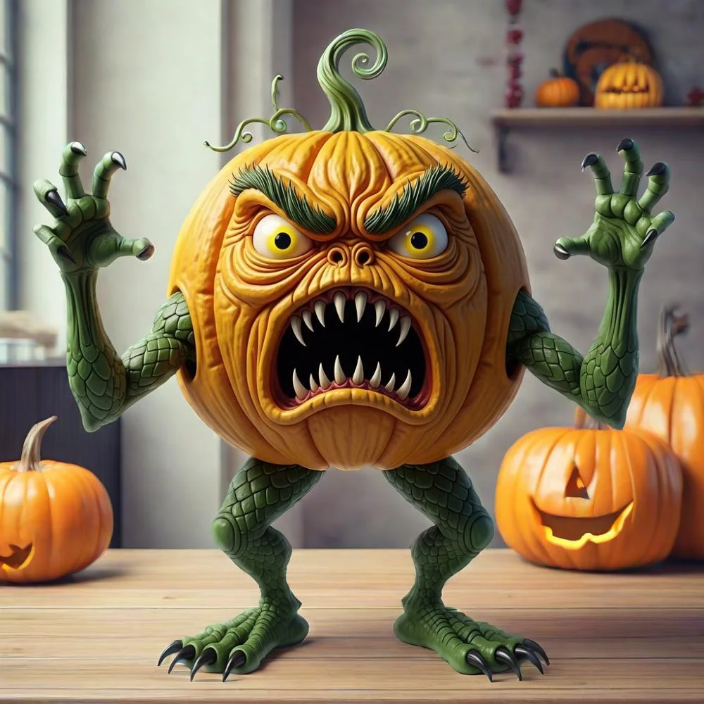 Mutant Pumpkin Monster Figurine