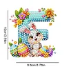 (US Only)PET Double Sided Special Shaped Easter Alphabet DIY Diamond Painting Keychain