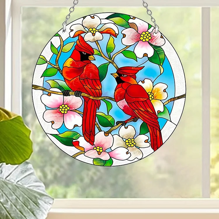 Cardinal - Suncatcher Hanging Ornament WH010