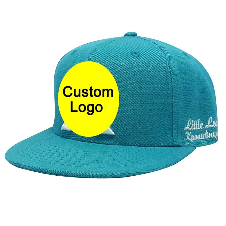 Customize Logo Small Quantity Custom-Made Round Brim Cap Football Tennis Baseball Popular Flat Bill Adjustable Sizes Custom Hat