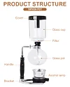 Hand brewed coffee siphon pot, siphon glass pot, simple coffee appliance, 3-person home coffee machine