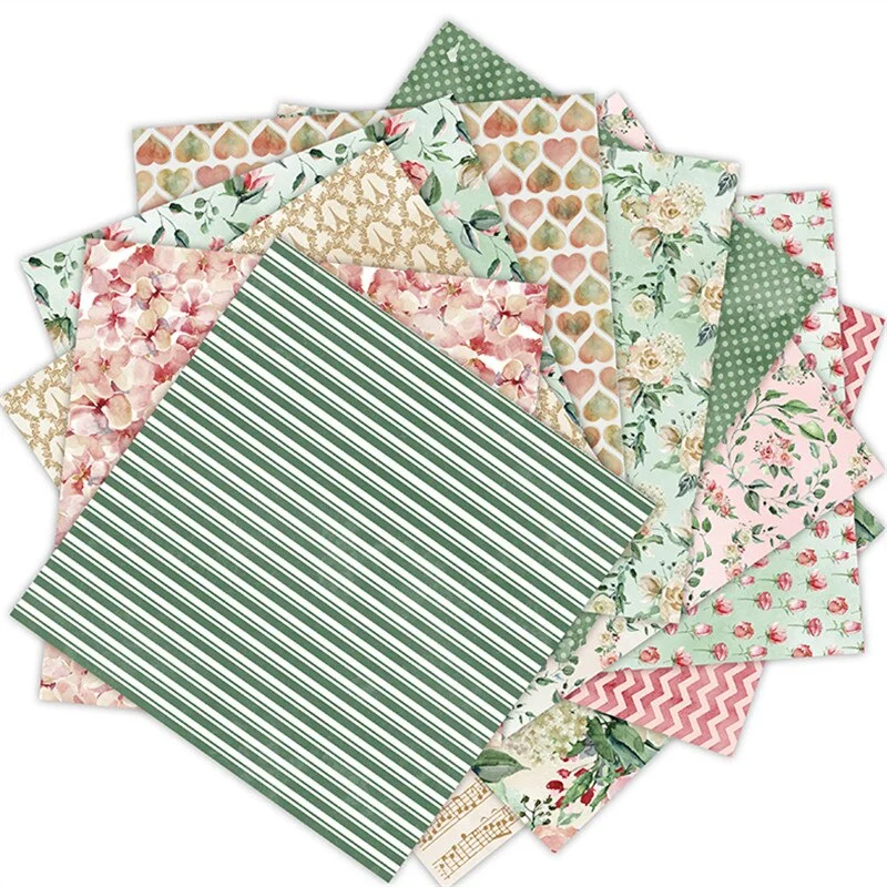 12pc Love Is Everlasting patterned paper Scrapbooking paper pack handmade craft paper craft Background pad