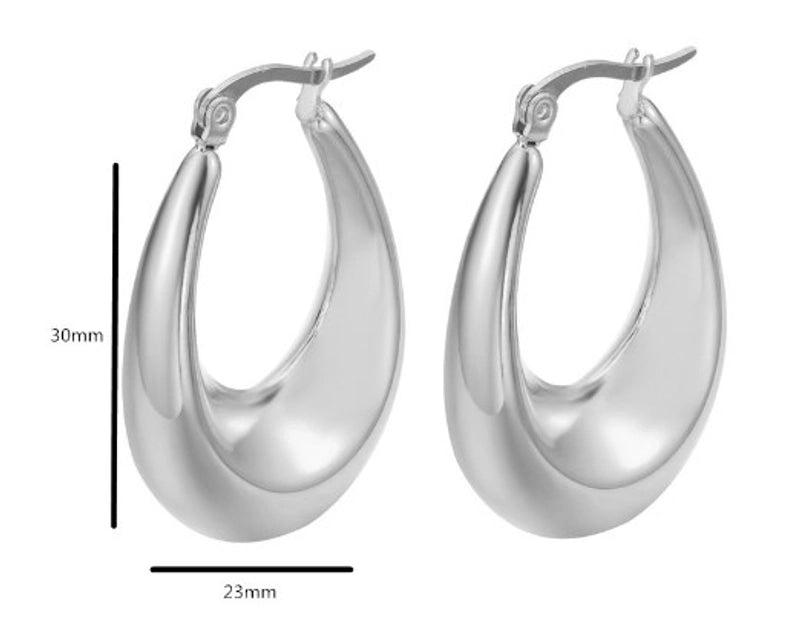1 Pair Minimalist U Shape Plating Stainless Steel 18k Gold Plated Earrings
