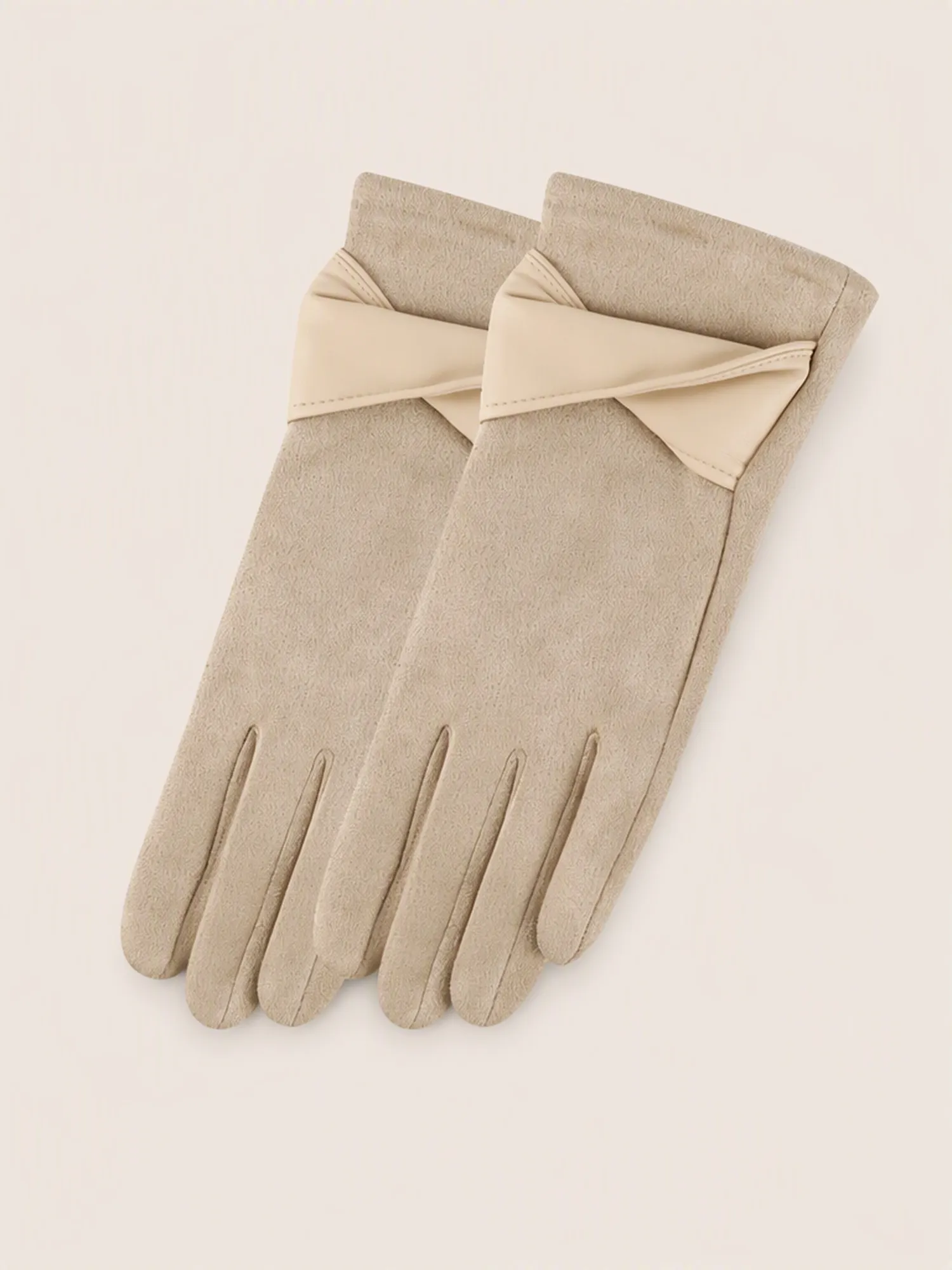 Women's Faux Suede Thermal Touchscreen Winter Gloves