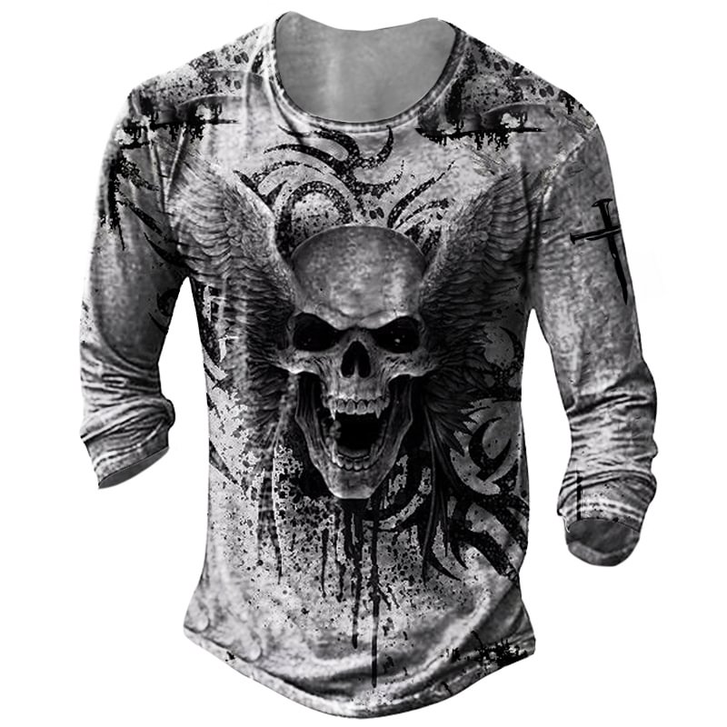 Men's retro long sleeve T-shirt / [viawink] /