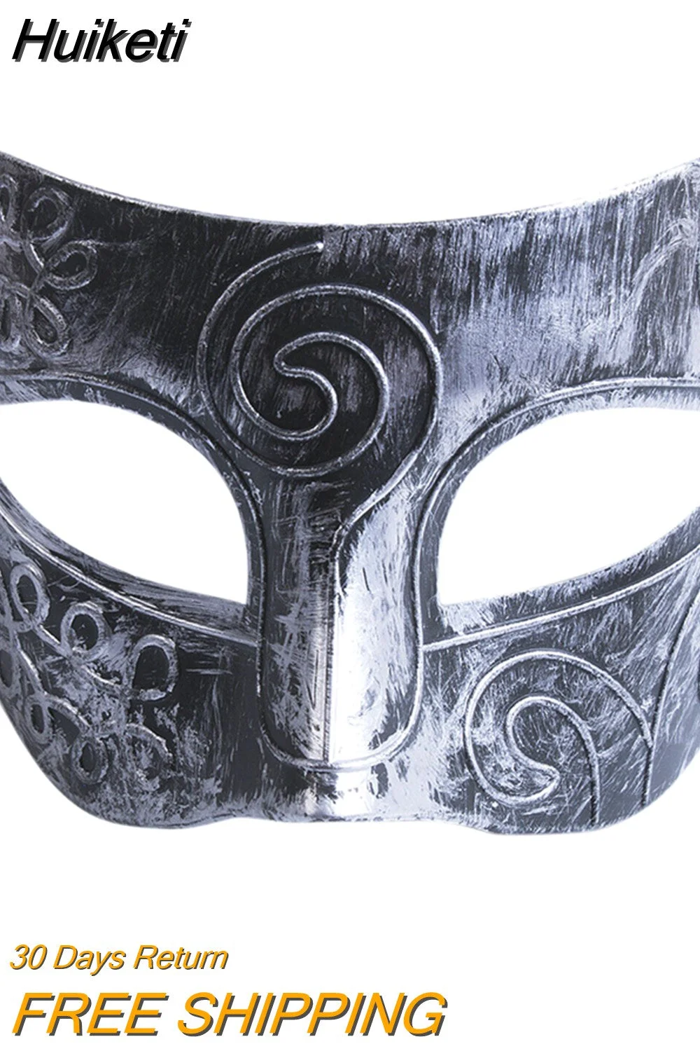 Huiketi Party Men Warrior Masquerade Mask Halloween Costume Party Mask Vintage Greek Roman Mask Burnished Antique Silver Gold