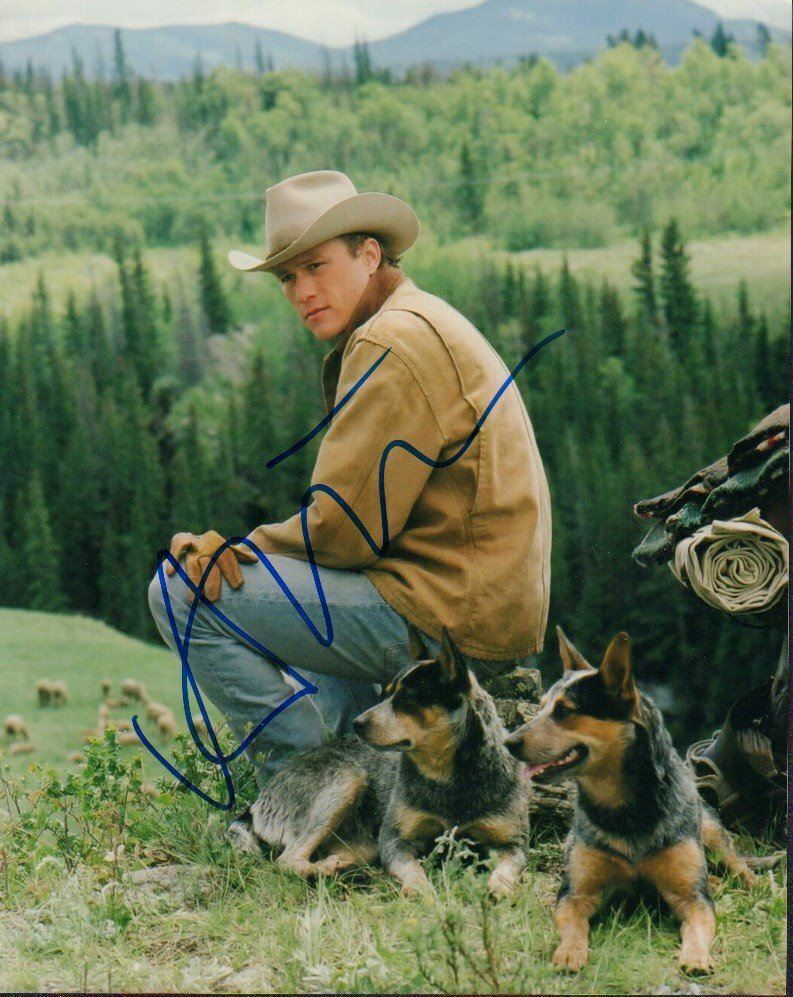 HEATH LEDGER Signed 'Brokeback Mountain' Photo Poster paintinggraph - Film Actor - preprint