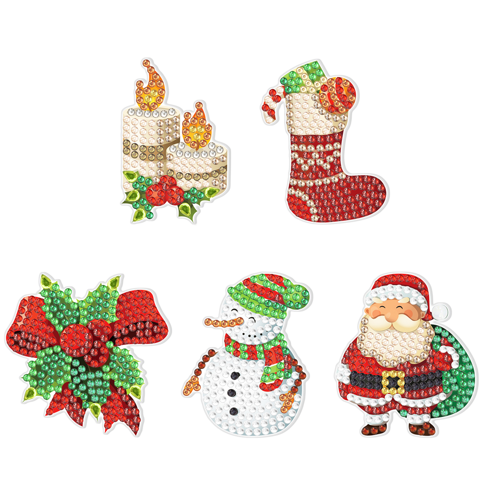 

5pcs Christmas Brooch - 5D DIY Craft Fashion Accessories, 501 Original