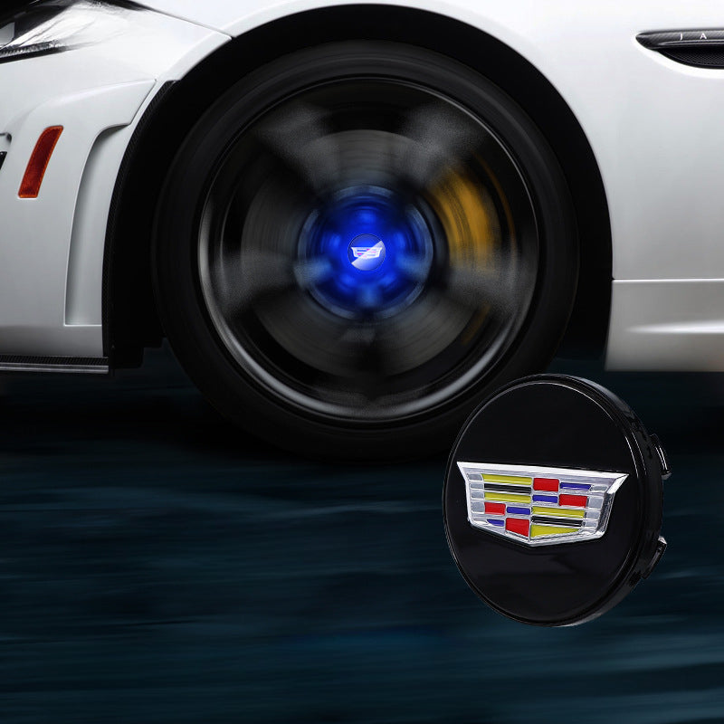 Cadillac-Compatible Magnetic Suspension Hub Caps & LED Suspension Luminous Wheel Hub Lights