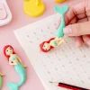 10PCS Cartoon Mermaid Shapes Eraser for Kids Student Office Exam Stationery Gift