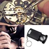 45x Glass Magnifier Portable Pulling Type Magnifying Loop with LED Light