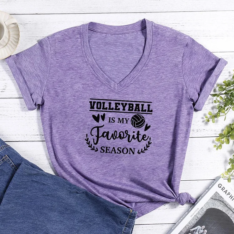 Volleyball is my favorite season V-neck T Shirt