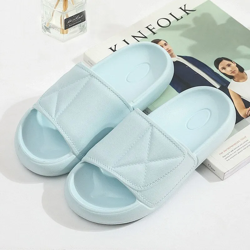 Women Indoor Floor Flat Shoes Summer Non-slip Flip Flops Bath Home Slippers Female Slipper Comfortable Mens Shoes House  Slipper