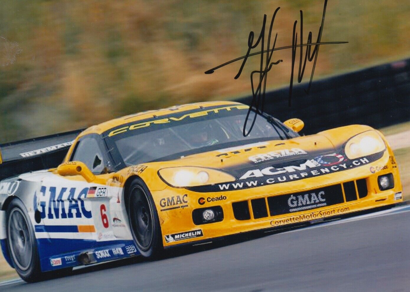 Mike Hezemans Hand Signed 7x5 Photo Poster painting - Corvette Autograph.