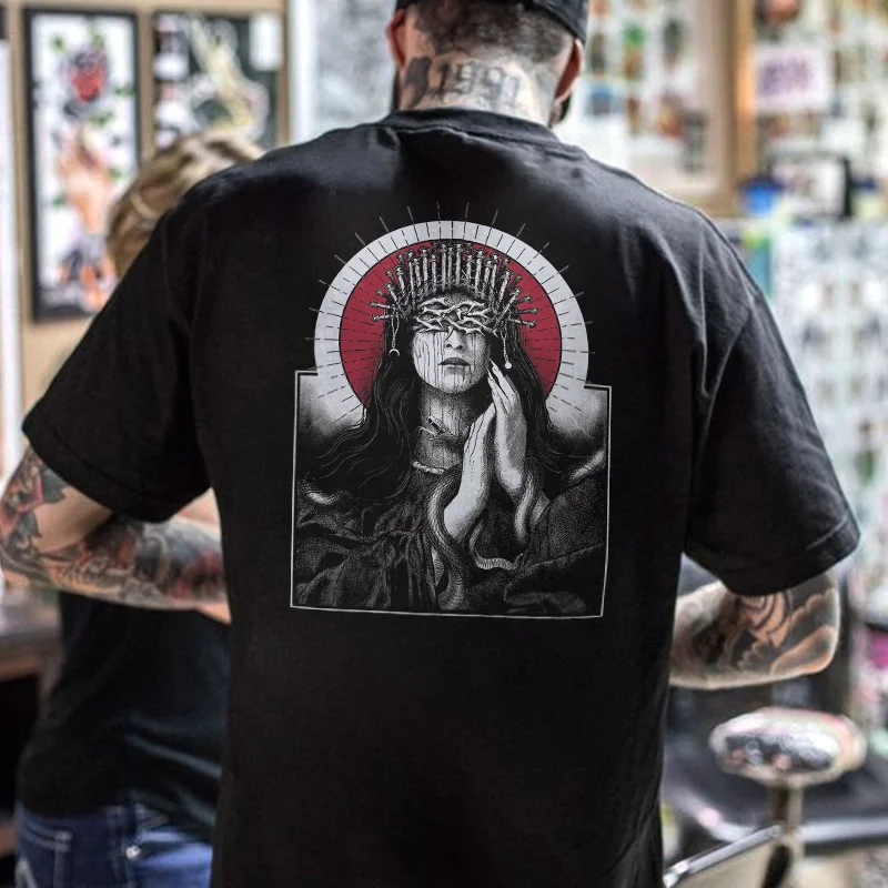 Dark Goddess Printed Men's T-shirt -  