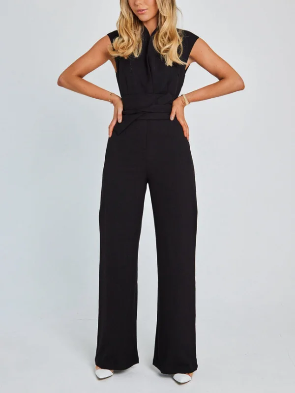 Elegant Sleeveless Wide Leg Jumpsuit